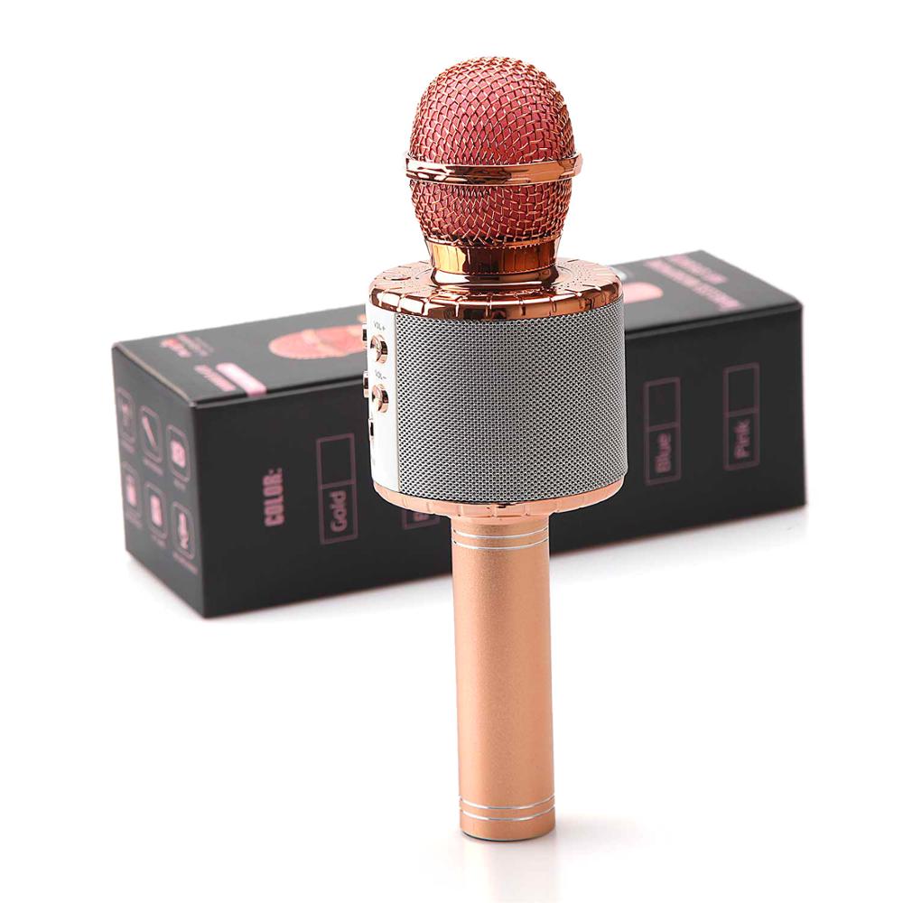 Wireless Bluetooth Karaoke Microphone, 3-in-1 portable handheld karaoke mic karaoke player multi-function LED light