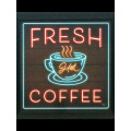 Neon Sign For Fresh hot Coffee Glass Tube cafe club Lamp resterant art light advertise custom LOGO DESIGN Impact Attract light