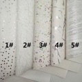 White Chunky Glitter leather, Metallic Synthetic Leather Fabric, Faux Leather For Bow A4 21x29CM Twinkling Ming KM144