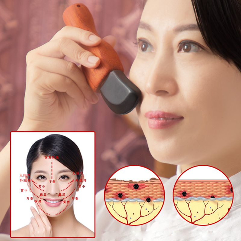 Stone Needle Electric Facial Guasha Face Massager Heating Anti Cellulite Meridian Massage Wrinkle Remover Health Care Tool
