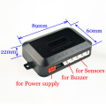 Hippcron Car Parking Sensor Kit Buzzer 4 Sensors 22mm Reverse Backup Radar Sound Alert Indicator Probe System 12V 8 Colors
