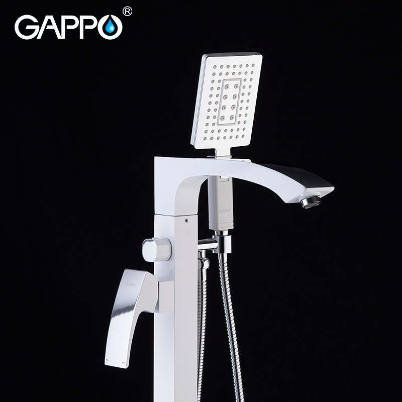 GAPPO sanitary ware suite do anheiro taps white free bathtub faucets brass bathroom rainfall shower bathtub faucet baignoire