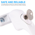 UPVC White Aluminum Alloy Window Handle With Locks Universal Door Handle Key Locking For Double Glazing White Door Turning