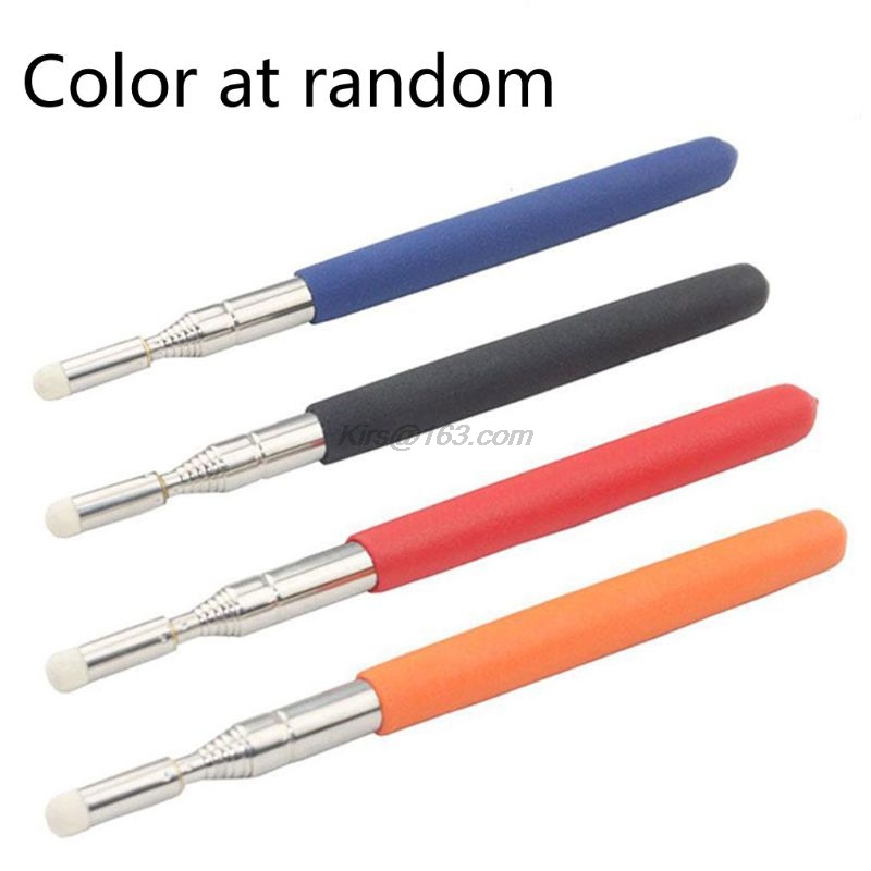 1pc Professional Touch Whiteboard Pen High Quality Felt Head 1 Meter Stainless Steel Telescopic Teacher Pointer Random color