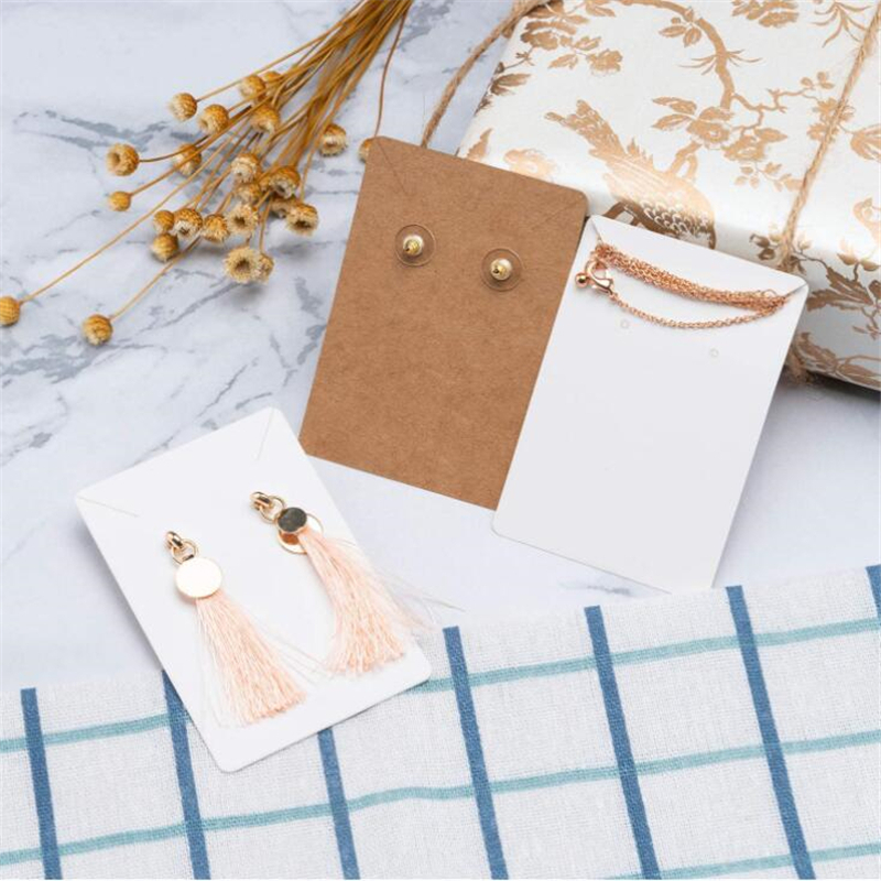 50pcs 6x9cm Earrings and Necklace Display Cards Cardboard Earring Package Hang Tag Card for Ear Studs Earring Necklaces