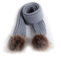 Winter Children Scarf Cute Pompom Kids Boys Girls Scarves Solid Color Knitted Warm Neckerchief
