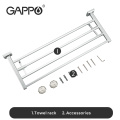 GAPPO Towel Racks Fixed Bath Towel Bars Wall Mounted Towel Holder hooks Brass restroom Towel Rack Bathroom accessories G3824