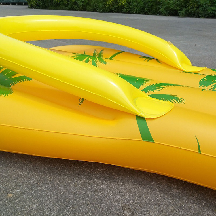 Pvc Inflatable flip flops beach games floating slipper