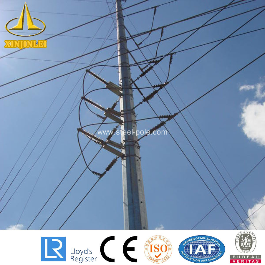 Electrical Transmission Line Distribution Steel Pole China Manufacturer