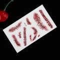 Temporary Tattoo Sticker Drawing Body Art Fake Water Transfer Terror Wounds Stitched Injuries Tattoos Sticker For Halloween