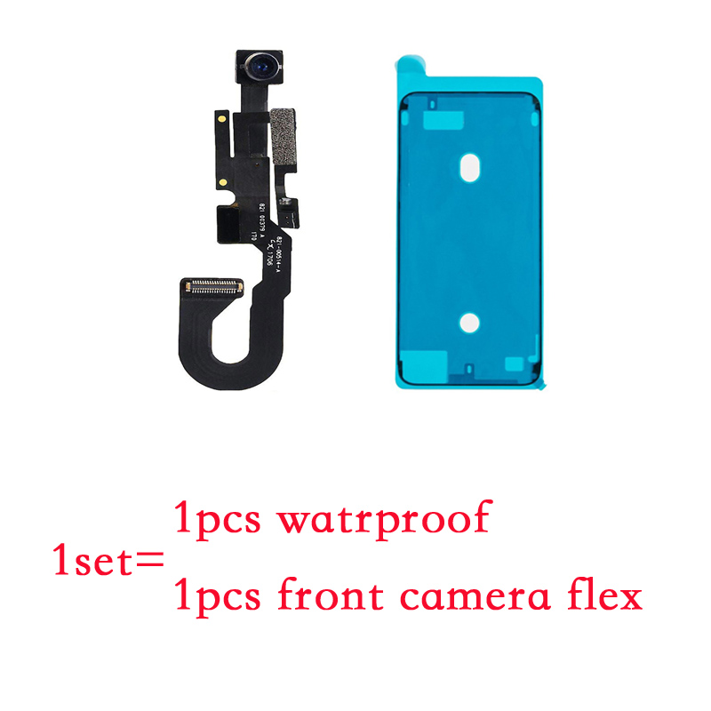 Face Front Camera With Sensor Proximity Light and Microphone Flex Cable + Waterproof Sticker for iPhone 7 7 Plus