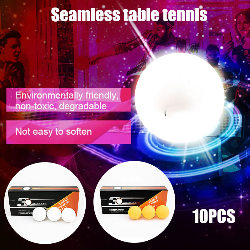 10pcs Table Tennis Balls 3 Star 40+ ABS Plastic Ping Pong Balls Table Tennis Training Balls &T8