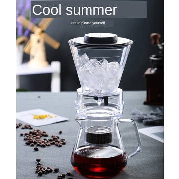 500ml Coffee Maker with Reusable Stainless Steel Filter Cold Brew Thick Glass Percolators cafetera expreso Coffee Iced Drip Pot