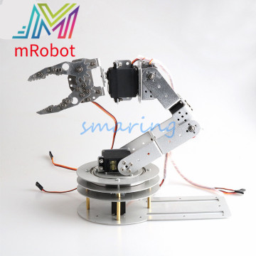 6DOF Mechanical Robot Arm 360 Degree Rotating Base Manipulator With Claw Clamp MG996R WIFI/Bluetooth Control Robotic Model Toy
