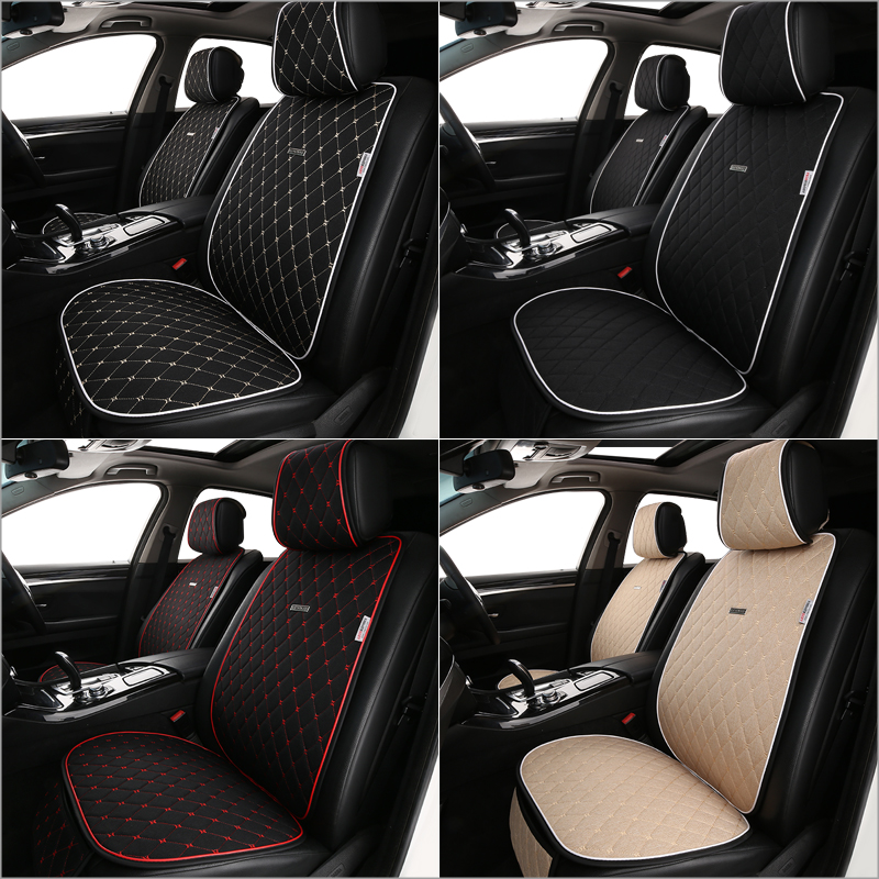 Flax car seat cover breathable comfortable car seat cushion summer and autumn car interior Linen universal size car cape shawl