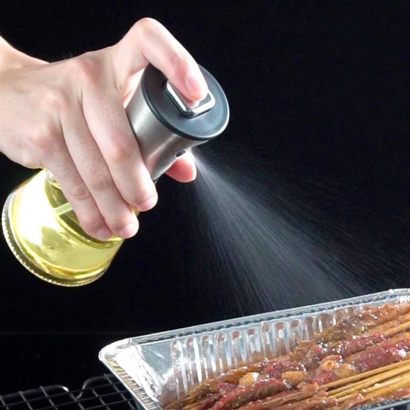 200ml Olive Oil Spray Bottle Glass Oil Vinegar Spray Bottles Water Pump Gravy Boats Grill Sprayer Kitchen Tools For BBQ Cooking