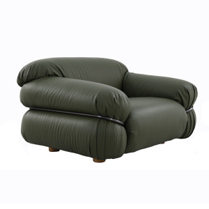 Italian Tacchini Sesann Leather Armchair