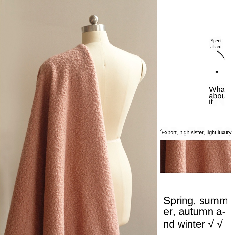 Width 155cm Polyester Jersey Polar Fleece fabric Synthetic Lamb Wool for coat Jacket Blanket Woolen material By the Half Metre