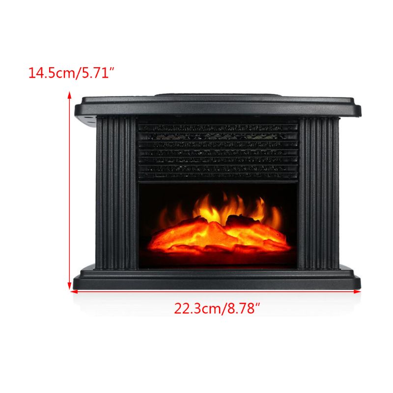 1000W Electric Flame Heater Fireplace Air Heating Space Warmer Fan Radiator EU
