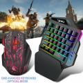 Mobile Phone PUBG Keyboard Mouse One-Handed Game Gaming Keyboard Mouse Keypad with LED Backlight 35 Keys