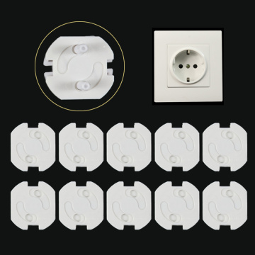 4pcs Baby Safety Rotate Cover 2 Hole Round European Standard Children Against Electric Protection Socket Plastic Security Locks