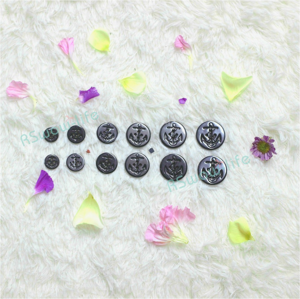 25pcs Anchor Urea Button with Four Eye Buttons Retro Fire Button DIY Crafts Clothing Sewing Accessories