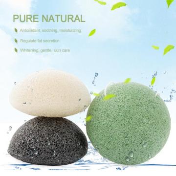 Natural Konjac Round Shap Cosmetic Puff Face Cleaning Sponge Cosmetic Puff Reusable Konjac Puff Facial Cleaner Skin Clean Tools