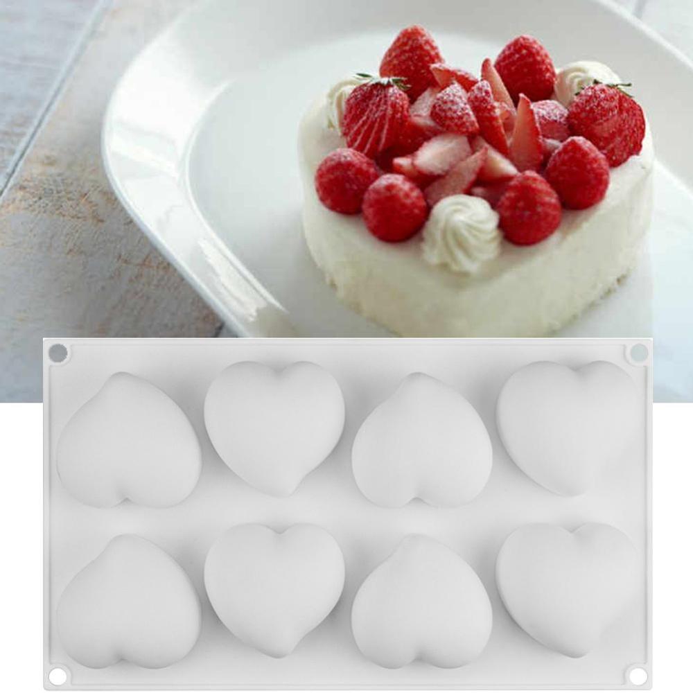 NEW Silicone Form For Mousse Cake Heart Wedding 3D Molds Decorating Tools Bakeware Dessert Moulds