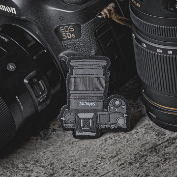 24-70 SLR Camera Lens Embroidery Patches Photographers Outdoor Badge For Clothes Backpack Stripes Woven Sticker DIY Applique