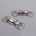 100pcs / Lot 1 # -8 # Stainless Steel Solid Connector Ball Bearing Rolling Swivel Lure Fishing Tools Tackle Accessories Pesca