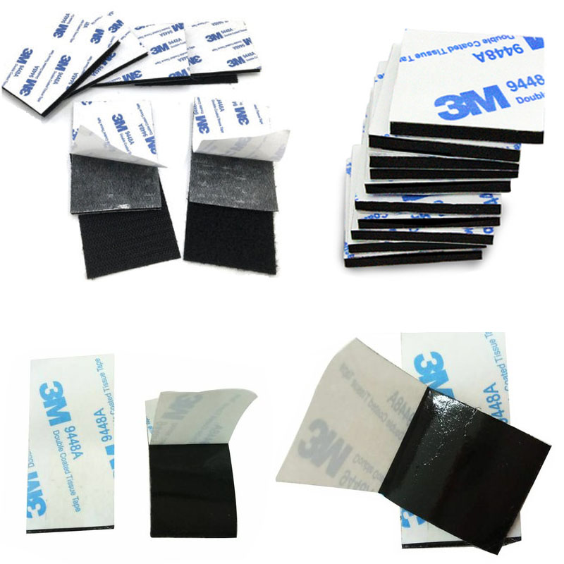 10 pairs of 3M nylon strong self-adhesive hook and loop fastener adhesive tape fastener nylon velcro square