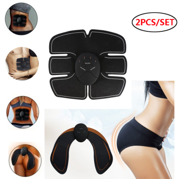 2PCS/Lot Abdominal Muscle Stimulator EMS Hip Trainer Abdomen Vibration Fitness Massager Ems-trainer Home Body Slimming Machine