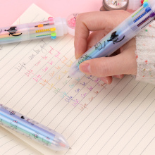 1PC Lovely Cat 10 Colors Chunky Ballpoint Pen Flash Drill Multicolor Ballpoint Pen School Office Supply Gift Stationery