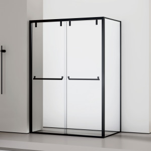 Rectangle Sliding shower screen with exposed clips