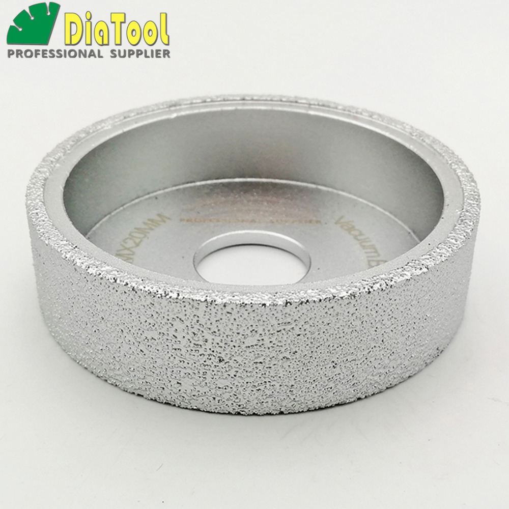 DIATOOL Dia75mmX20mm Vacuum Brazed Diamond Flat Grinding Wheel/ Profile Wheel For Stone Artificial Stone Ceremics Concrete