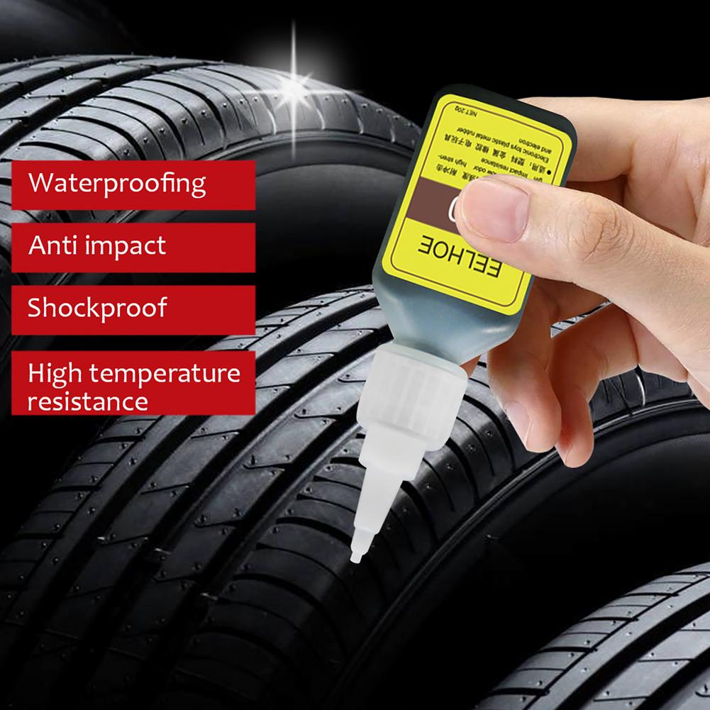 Tire Repair Glue Super Sticky Glue Car Rubber Repair Tire Glue Mighty Black Adhesives Seal Glue For Metal Ceramics Tire Repair