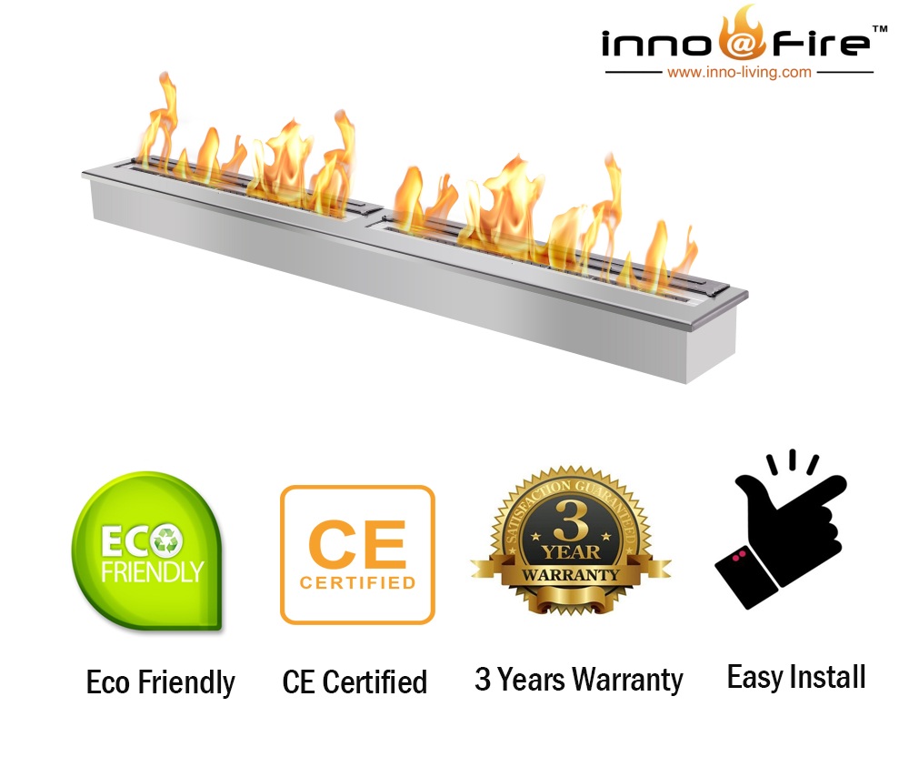 Inno living fire 36 inch chimenea etanol burner inserts eco fireplace