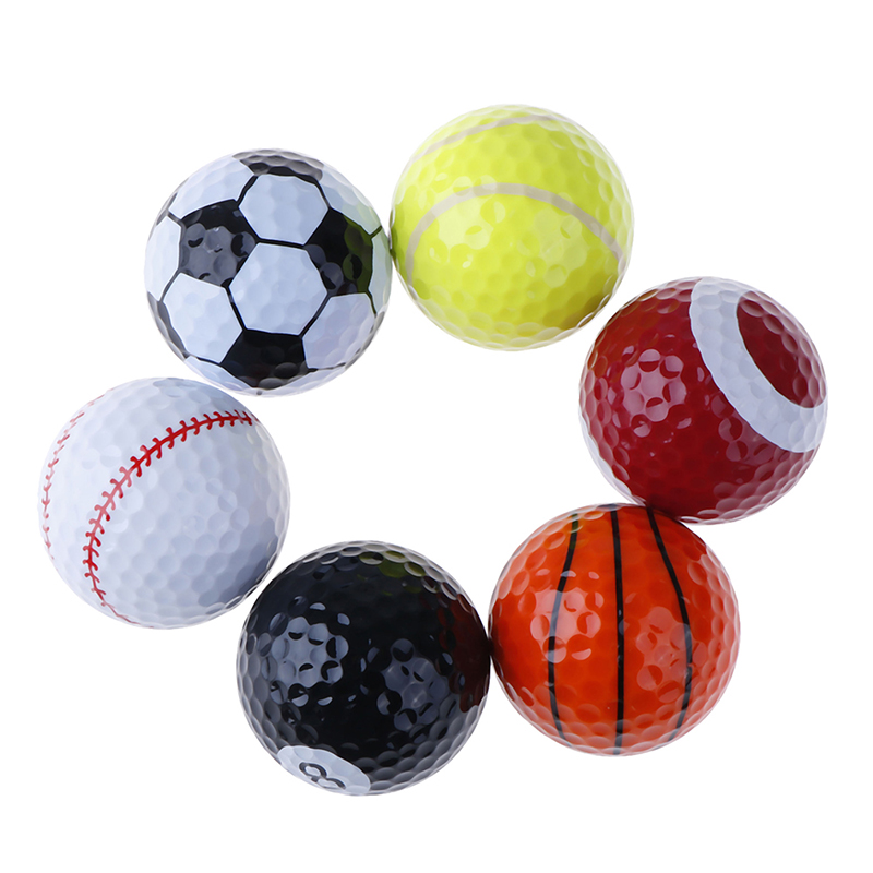 new Novelty Colorful Sports Golf Balls Golf Game Strong Resilience Force Sports Practice Funny Balls Gift Indoor Outdoor