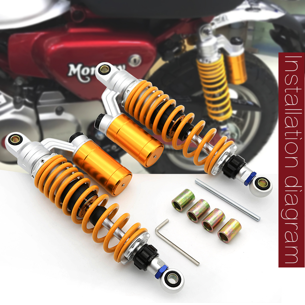For Honda Monkey Bike Z125 2018 - 2019 320mm-340mm CNC Aluminum Adjustable Motorcycle Rear Shock Absorber Suspension Accessorie
