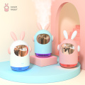 Space Bunny Humidifier 350ml Cute Rabbit Ultrasonic Cool Mist Maker Aroma Air Oil Diffuser Romantic Color LED Lamp Humidificador