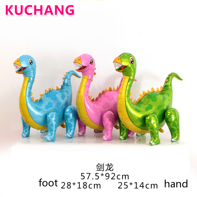 1pc Large 4D Walking Dinosaur Foil Balloons Birthday Party Decorations Kids Babyshower Gender Reveal Dinosaur Party Decor Globos