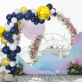 10pcs Navy Blue and Pink Paper Scrap Balloon 12inch Balloons with Gold Confetti For Wedding Birthday Baby Shower Party Supplies