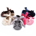 Handmade Riband Newborn Baby Girl Shoes Flats Soft-Sole Comfortable Prewalker First Walker Toddlers Bowknot Gift Outdoor Red