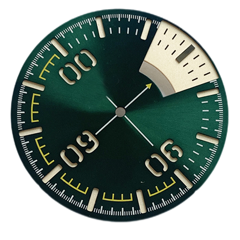 Custom made 2 layer watch dial in cutout
