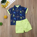 Newborn Baby Boy Gentleman Suit Dinosaur Top T-shirt Pants Shorts Outfits Set 0-5 Years