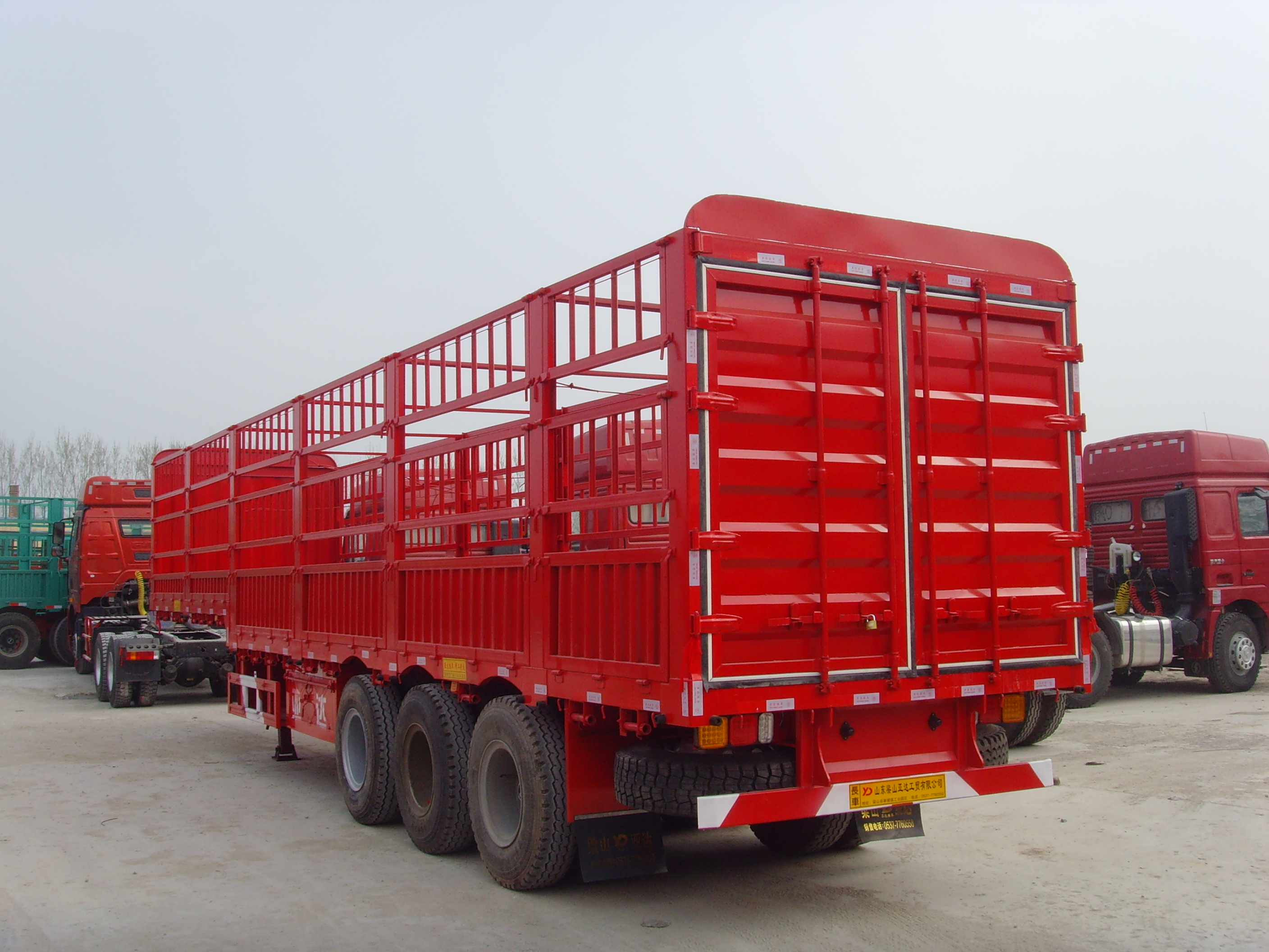 Gooseneck Stake Semi Trailer