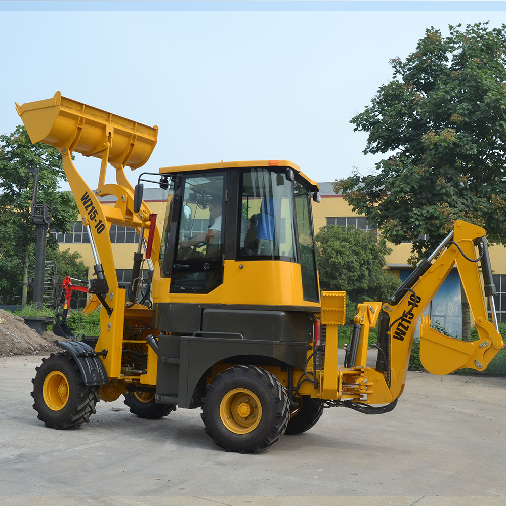 loader and backhoe 4wd with auger drilling rig