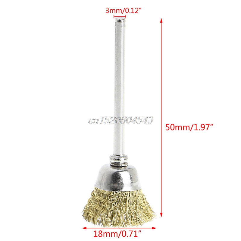 10pcs 18mm Brass Wire Wheel Brushes For Grinder Rotary Tool Dremel Accessories R06 Whosale&DropShip
