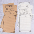 8PCS Kraft Letter Paper Vintage Design Letterhead Letter Writing Paper Letter Pad Drawing Sketch Pad Stationery