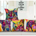 Art Watercolor Cat Kitty Dog Neck Body Pillowcase Linen Bed Pillows Cover Couch Seat Cushion Throw Pillow Home Decoration